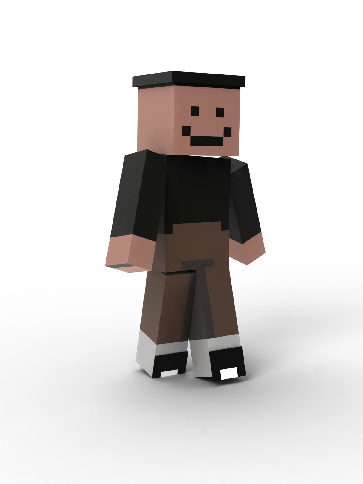 stylized, blocky character that