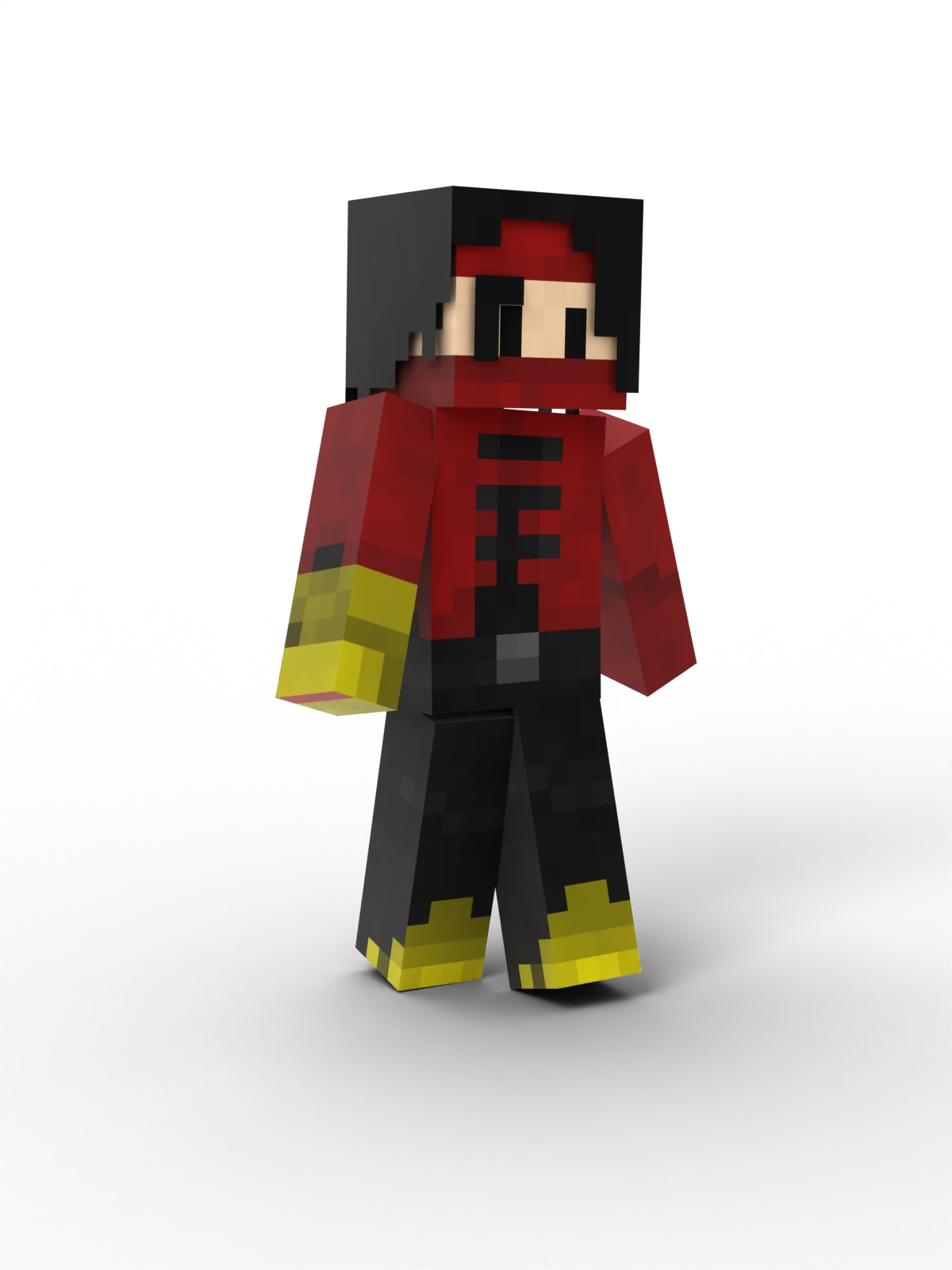 stylized, blocky representation commonly