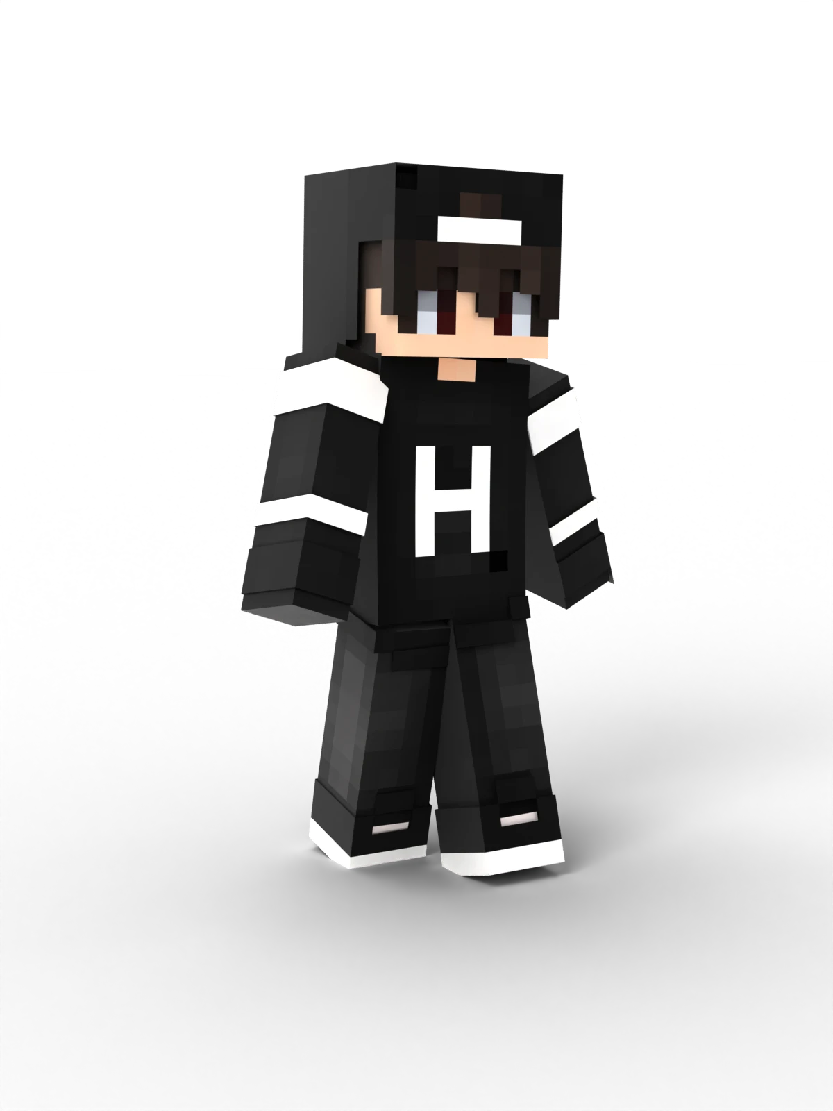 stylized, blocky character that