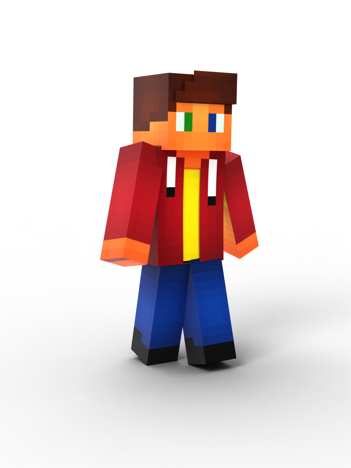 stylized, blocky character that