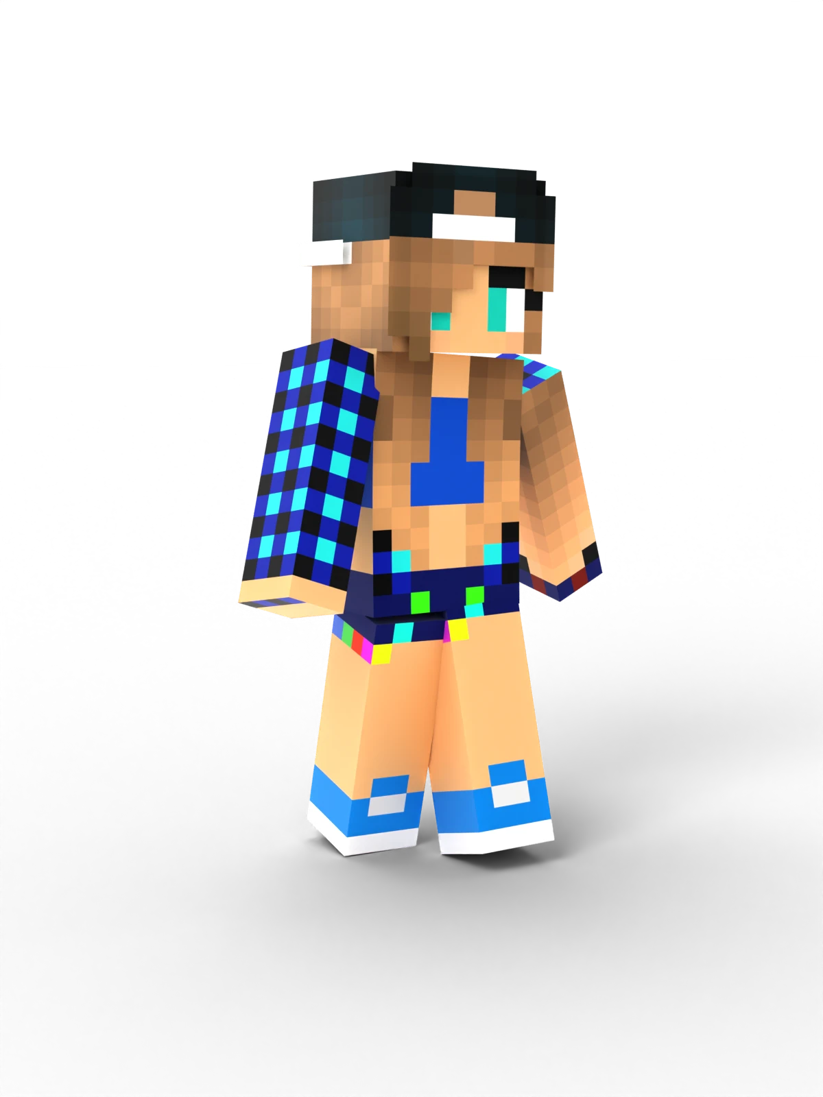 designed with a blocky,