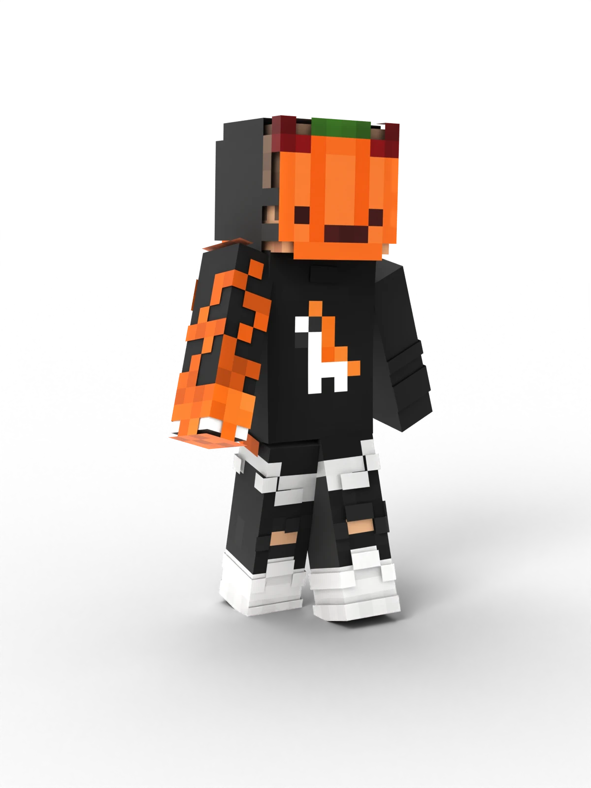 rendered in a blocky,